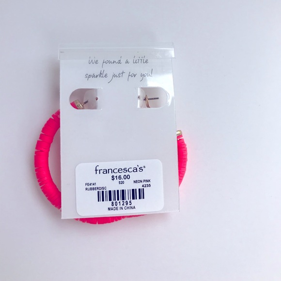 Francesca’s Kayleigh Neon Hoops - Picture 2 of 3